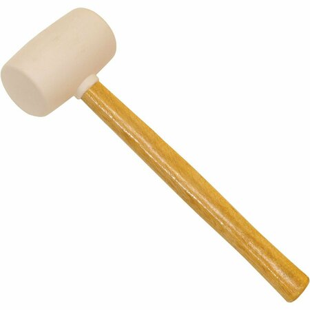 GREAT NECK 16 Oz. White Rubber Mallet with Wood Handle RMW16